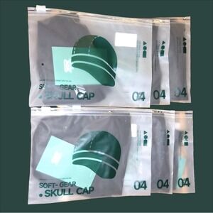 Lot of 6 Shinemeoth Men's Lightweight Breathable Soft Gear Skull Cap Black Sz L